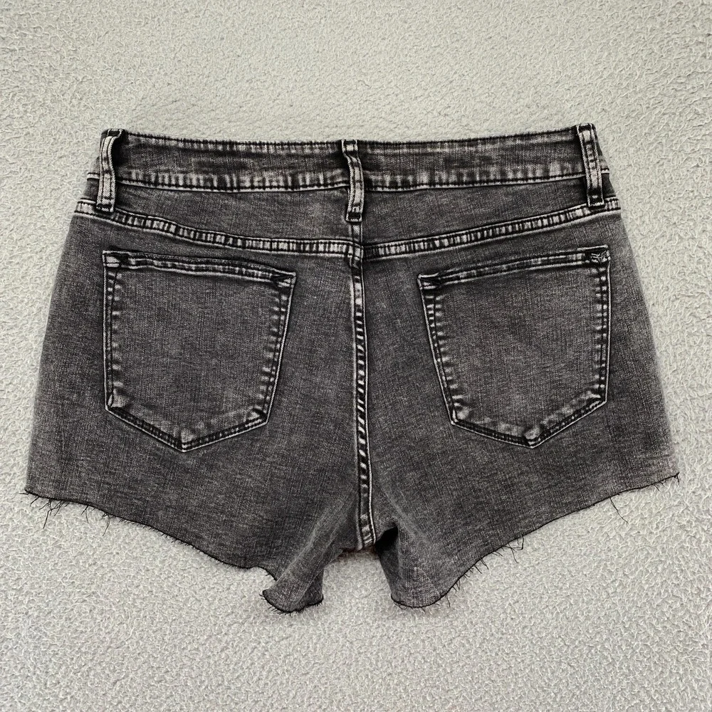 Vigoss Denim Shorts Womens 28 Cutoff‎ Mid Rise Stretchy Gray Denim 3.5 Inch